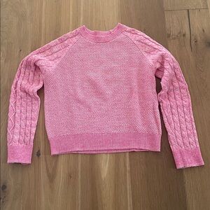 27 Miles Pink Cable Knit Women's Sweater